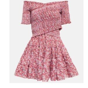 Poupette St. Barth Pink Floral Smocked Dress